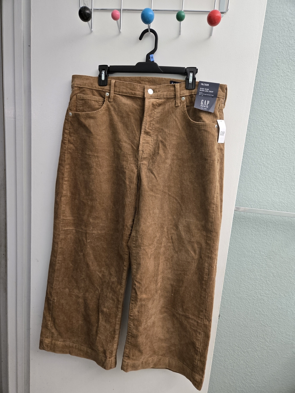 GAP Women’s High Rise Wide Leg Corduroy Pants Size 16 NWT